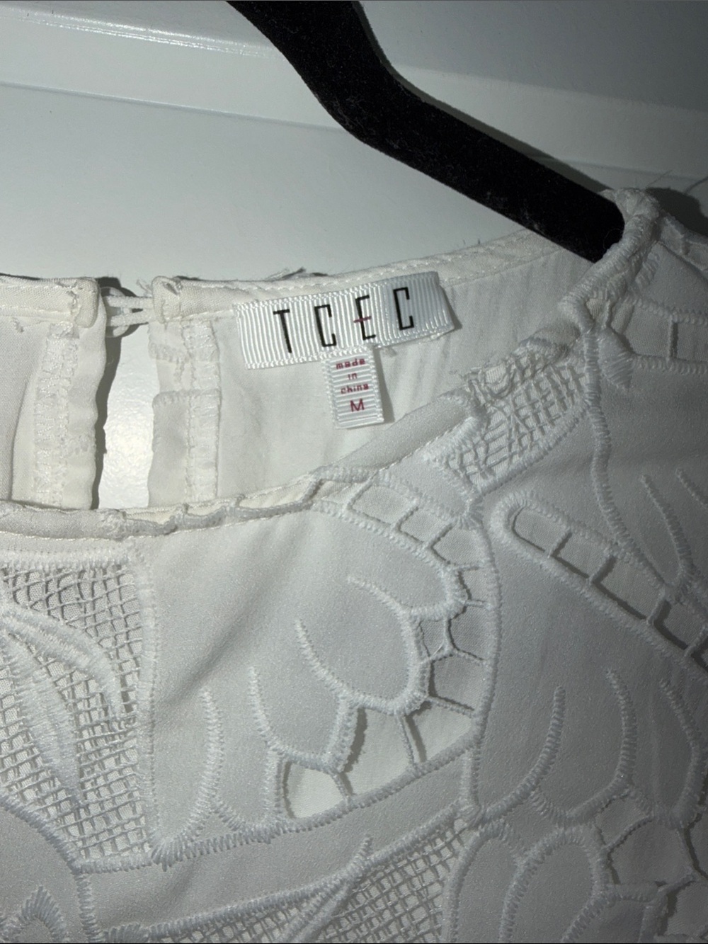 TCEC White Lace Ruffle Mini Dress - Picture 4 of 5